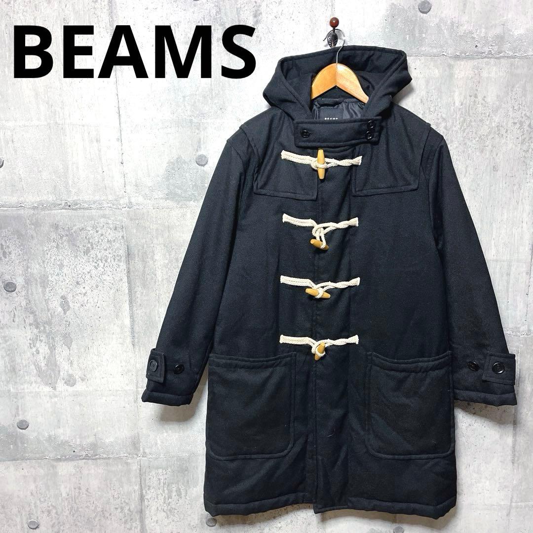 BEAMS ビームス メンズ TECHTWEED ダッフルコート M ブラック