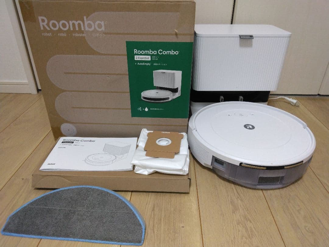 【使用1時間Roomba Combo 2 Essential + 個装箱setA