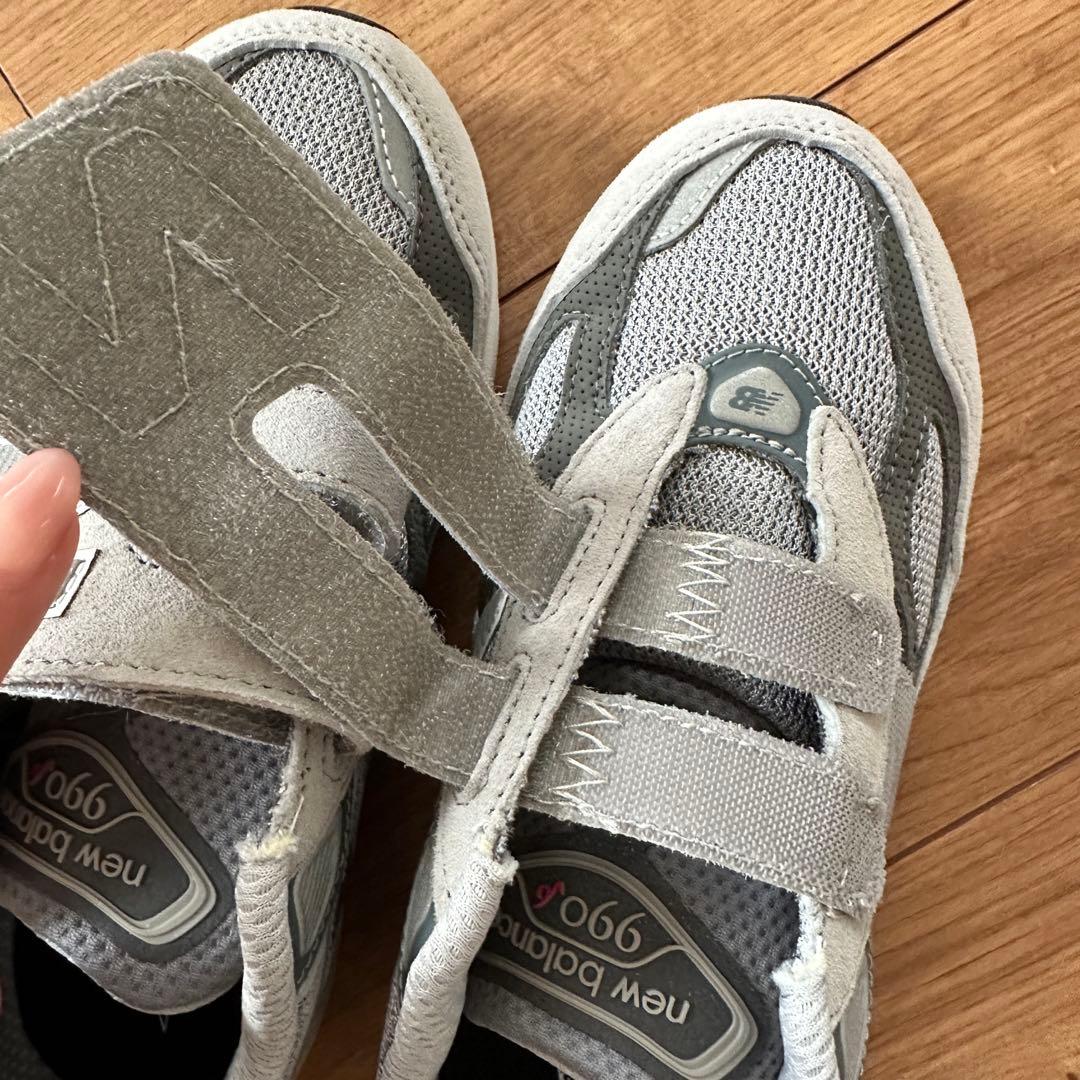 新品 New Balance 990A グレー ベルクロスニーカー 21cm