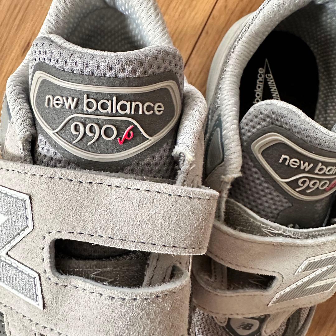 新品 New Balance 990A グレー ベルクロスニーカー 21cm