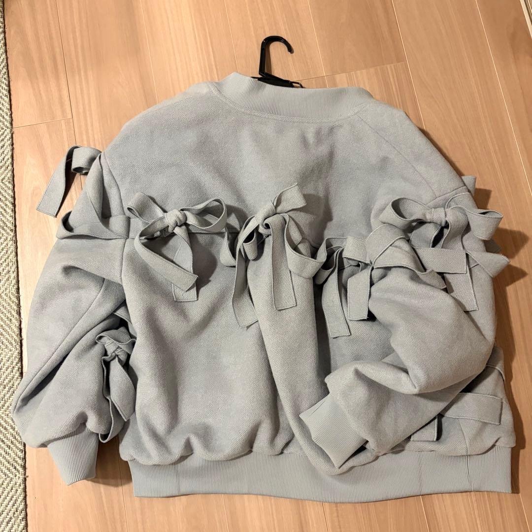 merry Jenny ribbon ribbon blouson ブルー