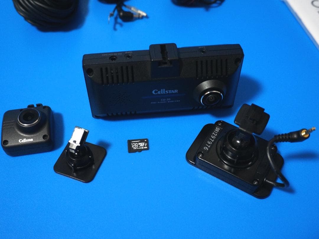 電池新品☆整備品☆新品SD128GB☆360度録画☆セルスターCD-30☆日本製