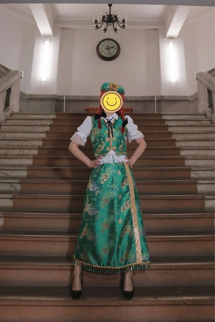 東方project 紅美鈴　コスプレ　衣装　ウィッグ　セット
