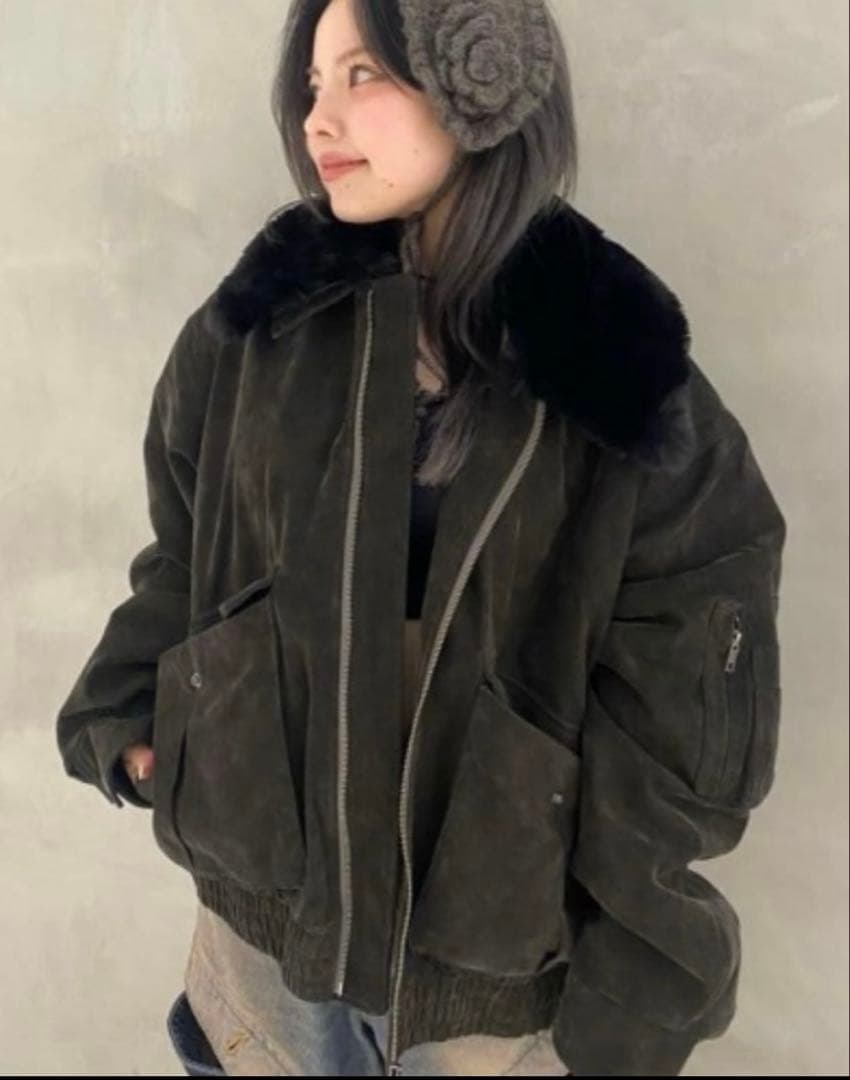 SLY WASHED PUFFER ブルゾン　ブラック　アウター