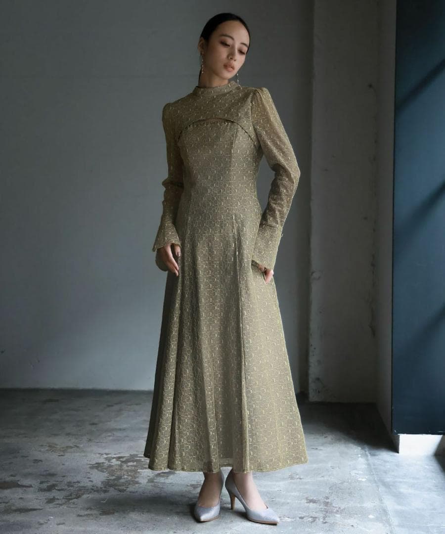 美品 ANDRESD アンドレスド バックオープンジオメトリック L 大きい