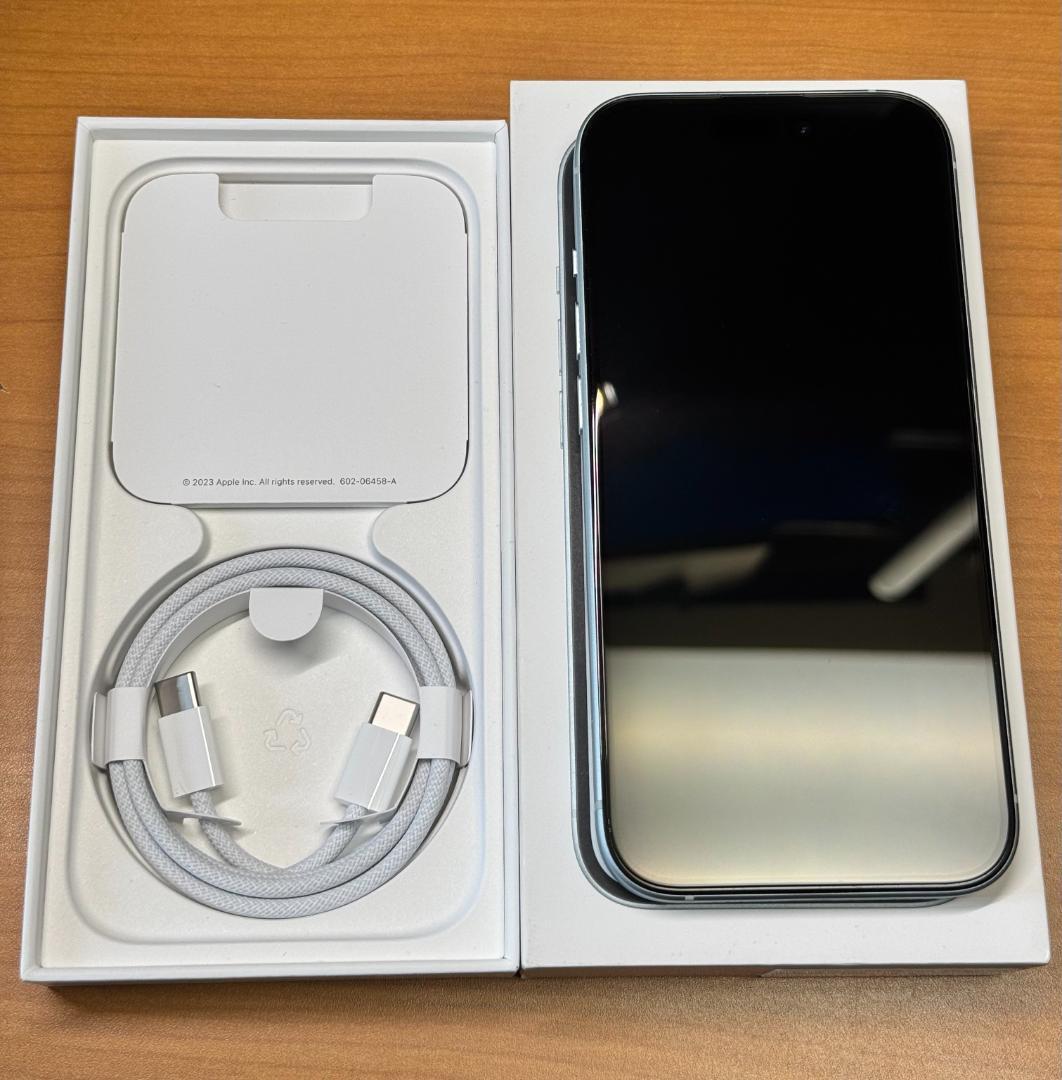 98% iPhone 15 ブルー 128GB 付属品付き