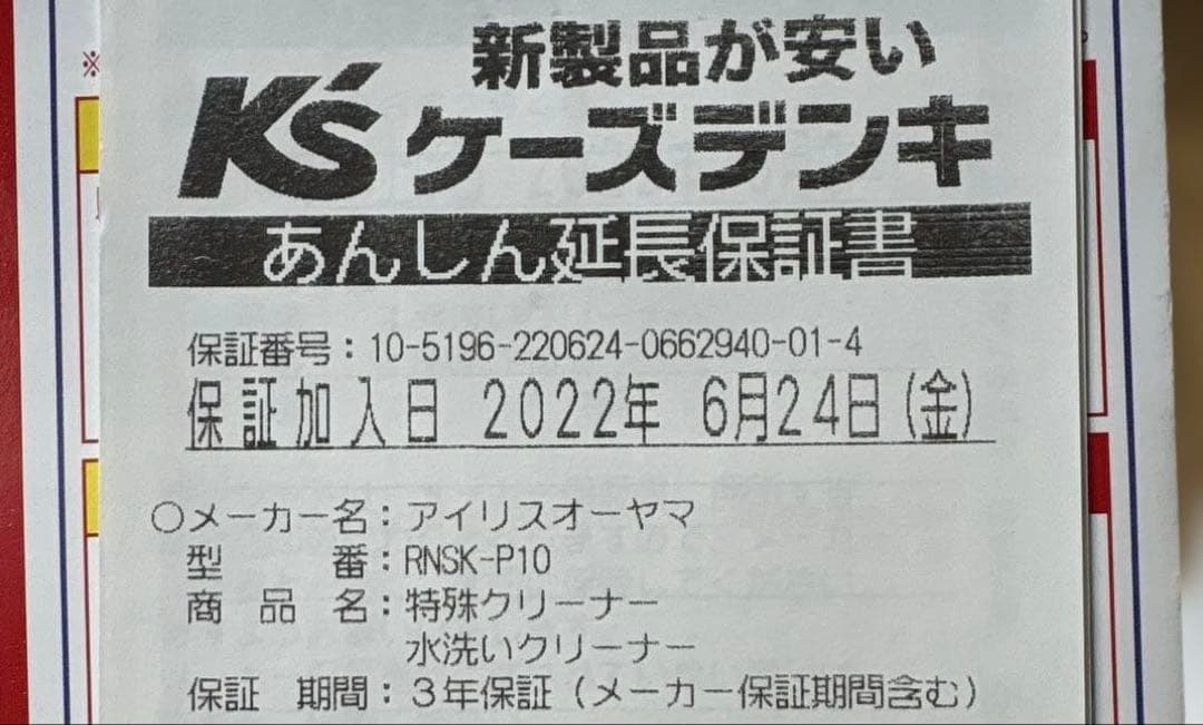 アイリスオーヤマ　リンサークリーナー本体 RNSK-P10 ノズル2種付き
