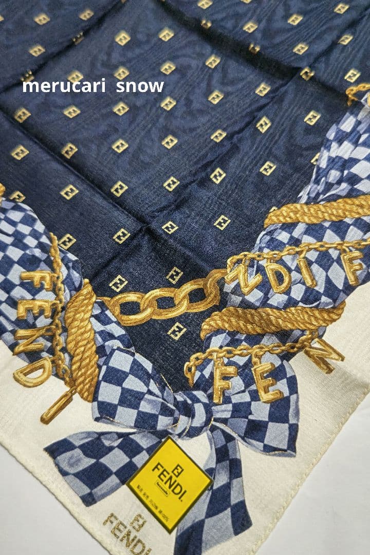 おまとめ3点　FENDI　ハンカチ　リボン　CELINE大判ハンカチ