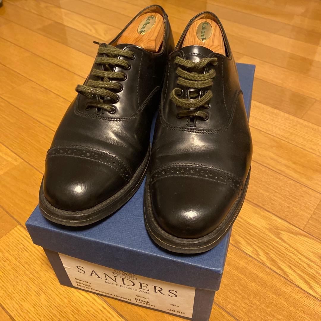 【値下中】SANDERS Mens Punched Oxford GB 6½