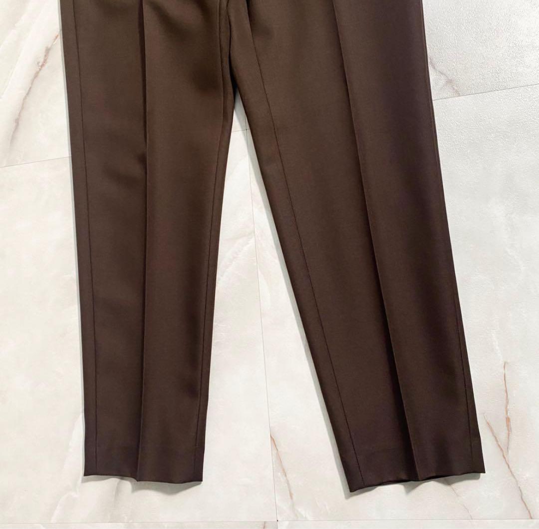 極美品 PTトリノ REBEL FITウールモヘアスラックス茶44