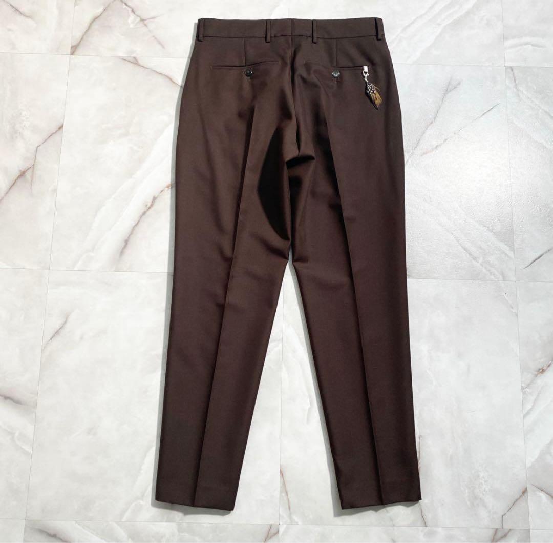 極美品 PTトリノ REBEL FITウールモヘアスラックス茶44