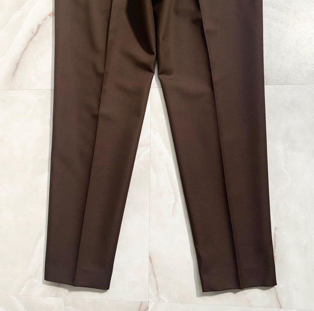 極美品 PTトリノ REBEL FITウールモヘアスラックス茶44