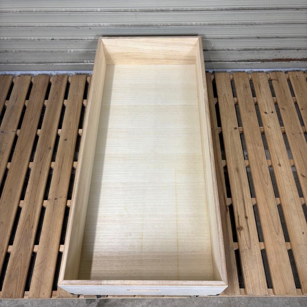 【送料込】桐　キャスター付衣装箱 5段 桐天然木　衣装ケース　着物収納　和家具