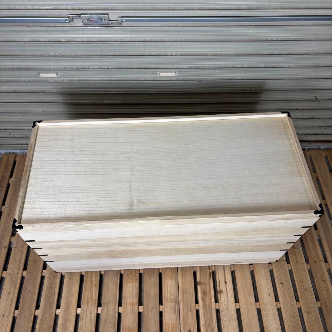 【送料込】桐　キャスター付衣装箱 5段 桐天然木　衣装ケース　着物収納　和家具