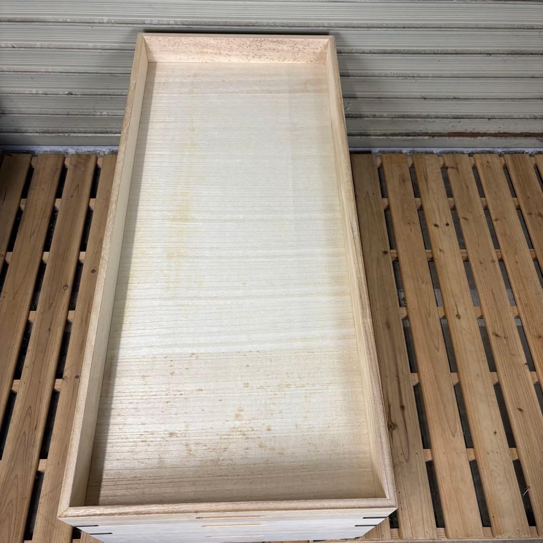 【送料込】桐　キャスター付衣装箱 5段 桐天然木　衣装ケース　着物収納　和家具