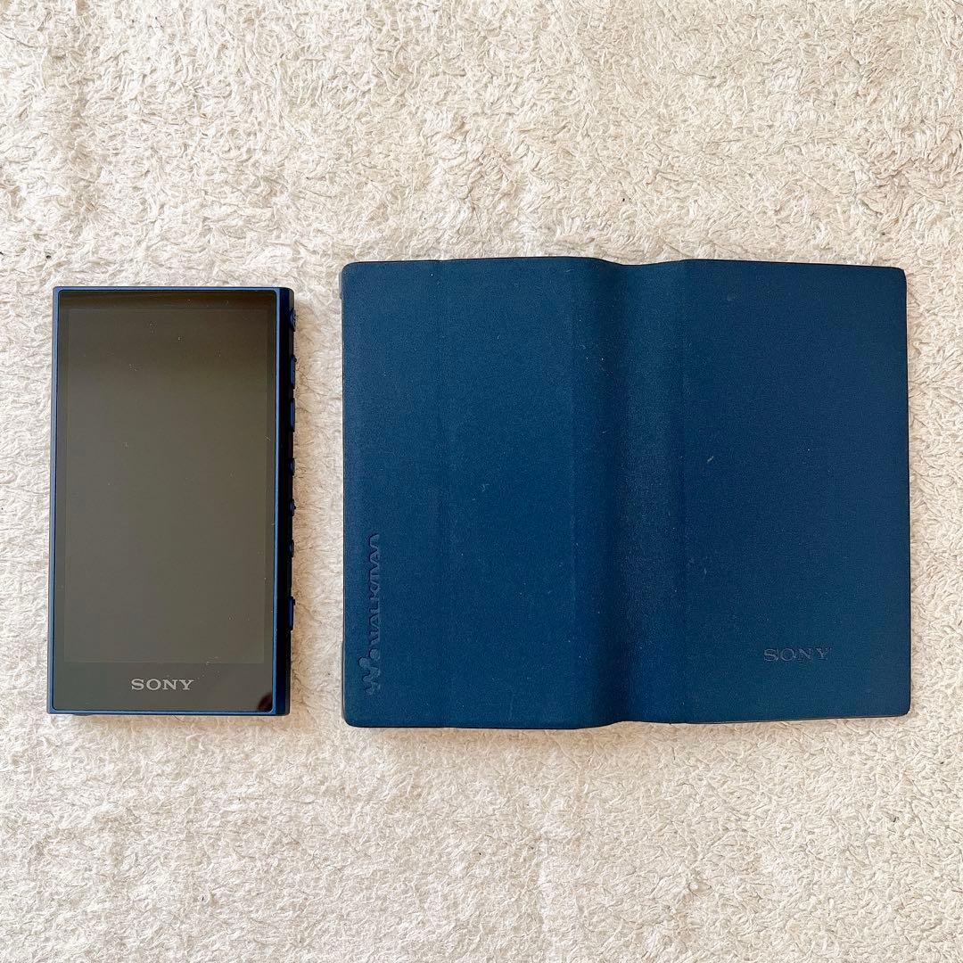 中古 SONY ウォークマン NW-A306 ブルー 32GB 本体+ケース付き