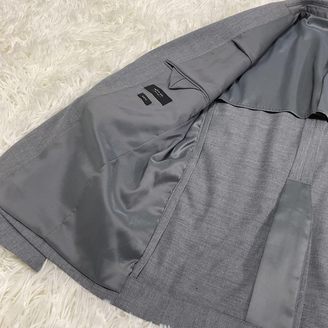 新品未使用♪UNIQLO ストレッチウールスリムジャケット グレー 44サイズ