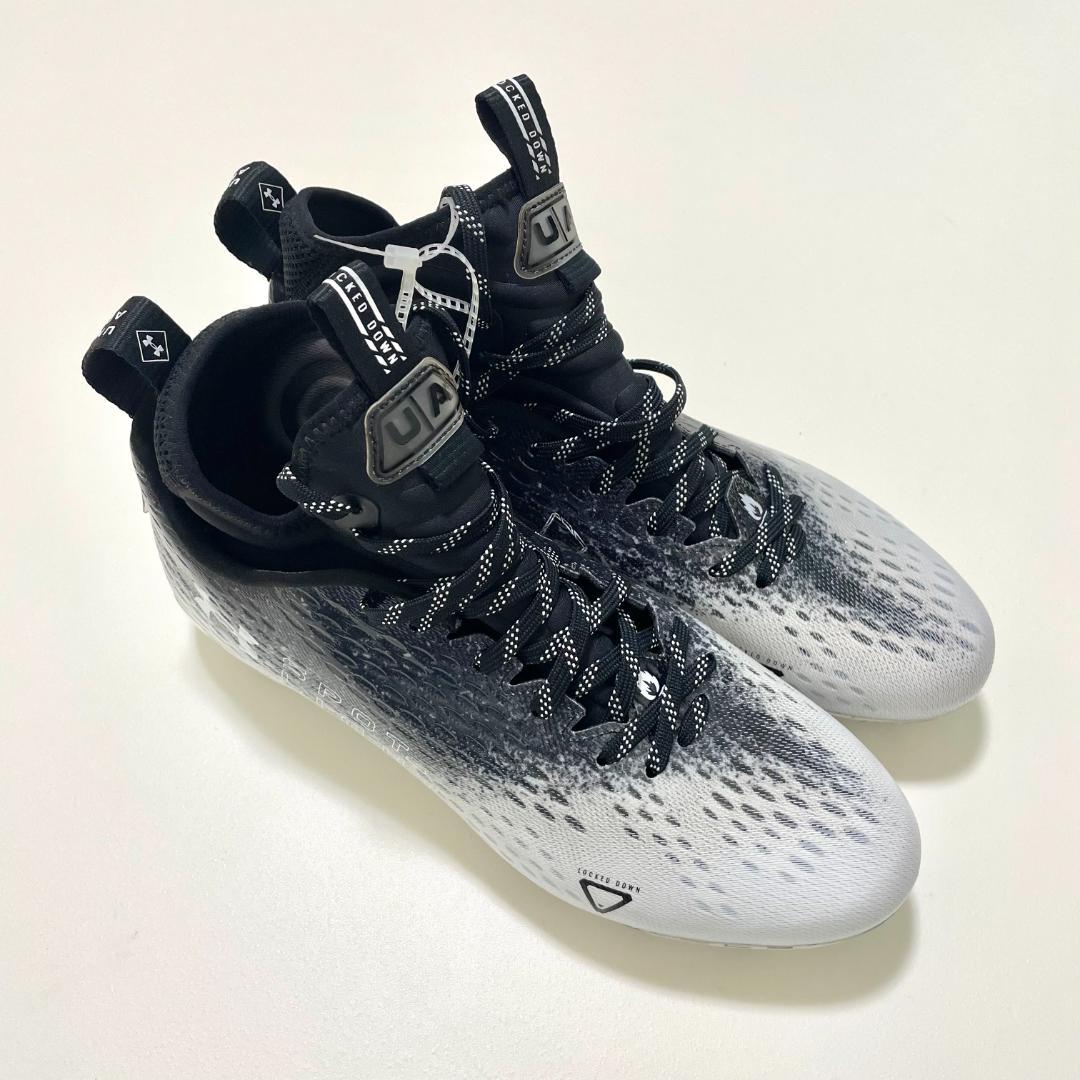 アンダーアーマー アメフトシューズ 27.5cm スパイク メンズ ブラック