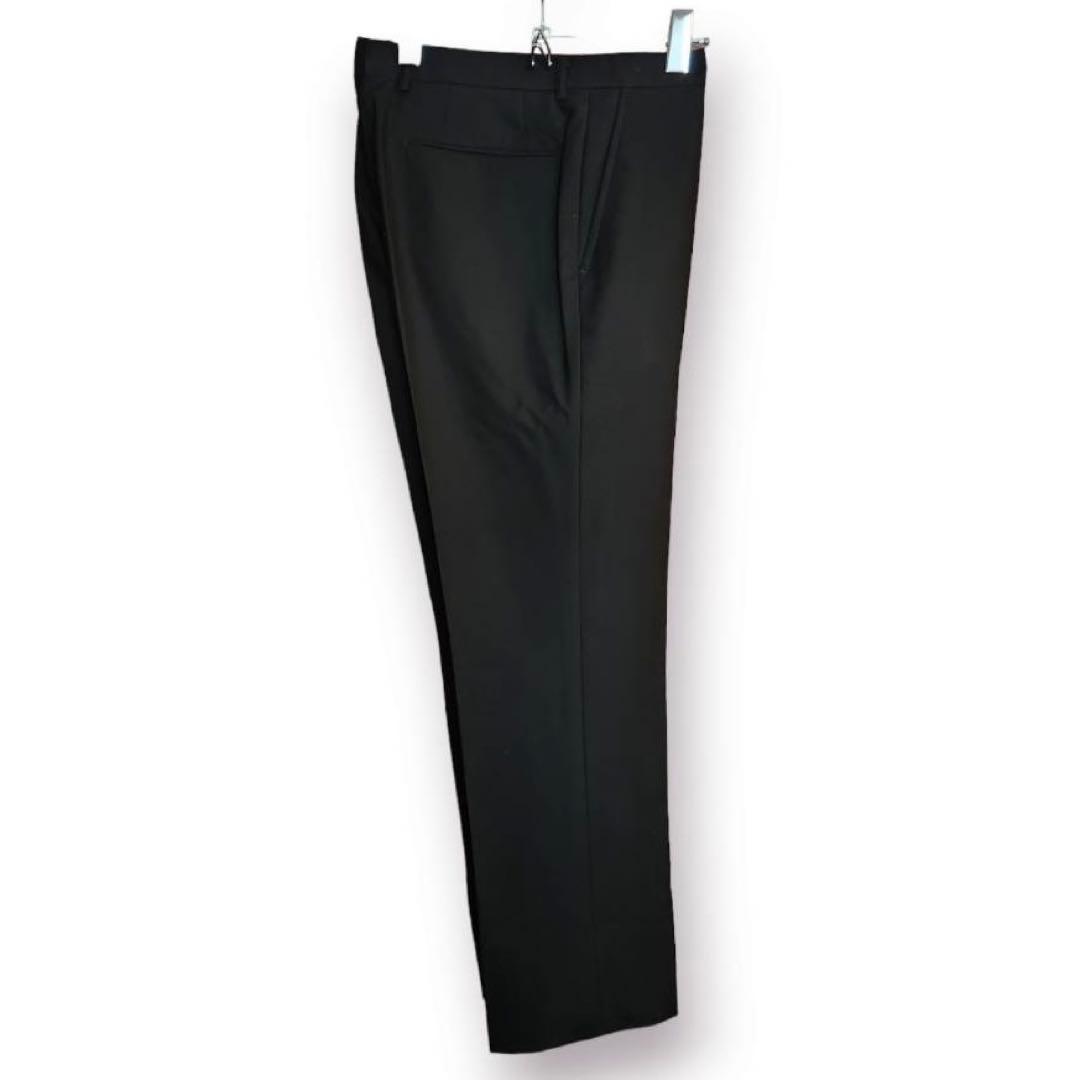 2釦シングルスーツ 0タック/プレミアムブラック×ソリッド+Super120'S