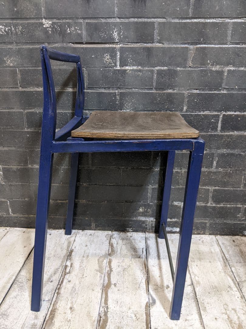 ネイビーアイアン スツール 2脚セット