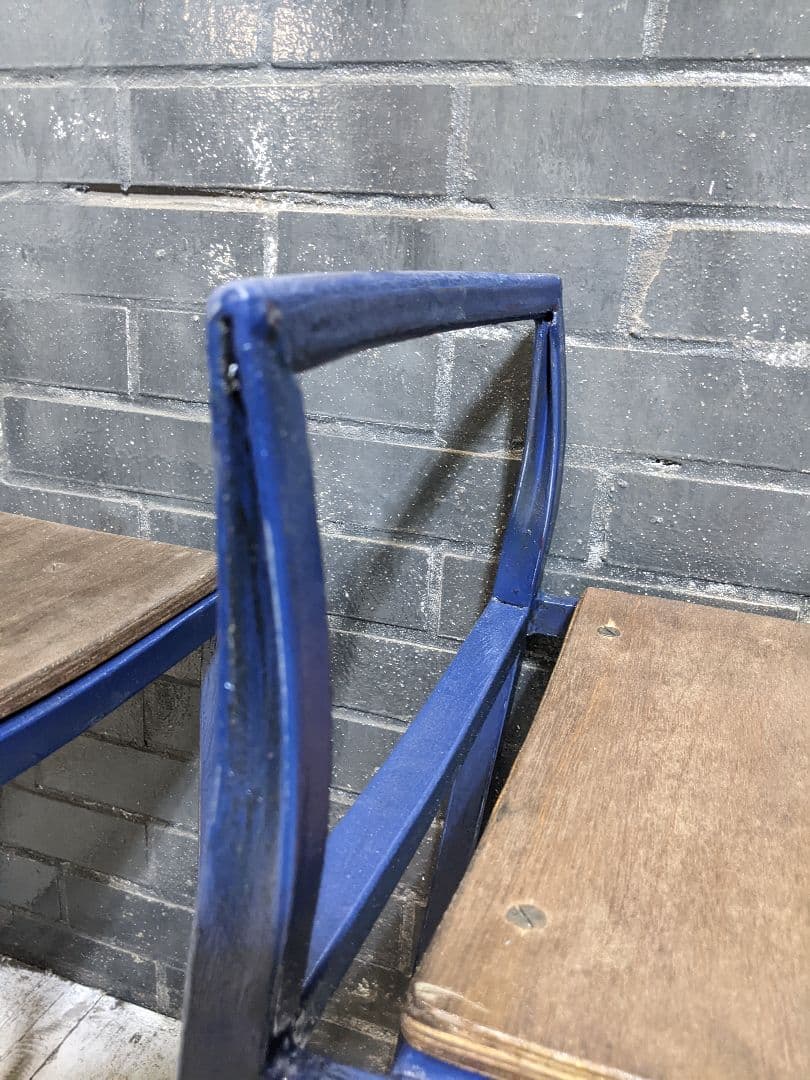 ネイビーアイアン スツール 2脚セット