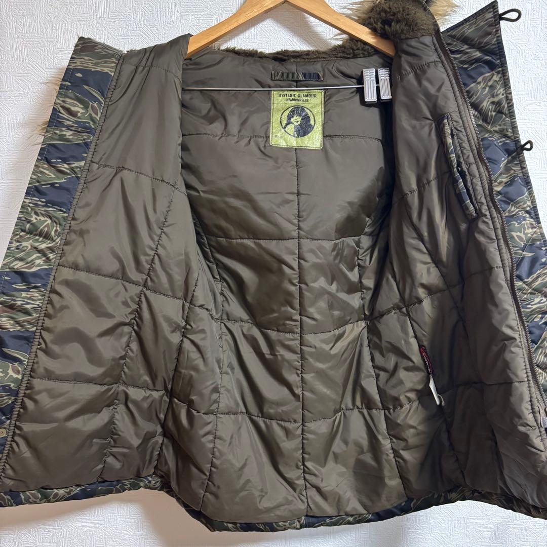 ヒステリックグラマー N3B ジャケット　ファー　カモフラ　モッズコート