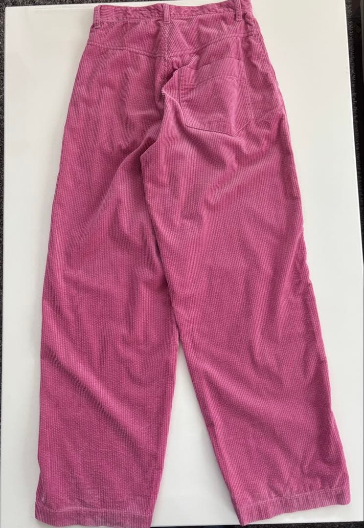【美品】ダブルスタンダードクロージング　コーデュロイワイドパンツ　ピンク 38