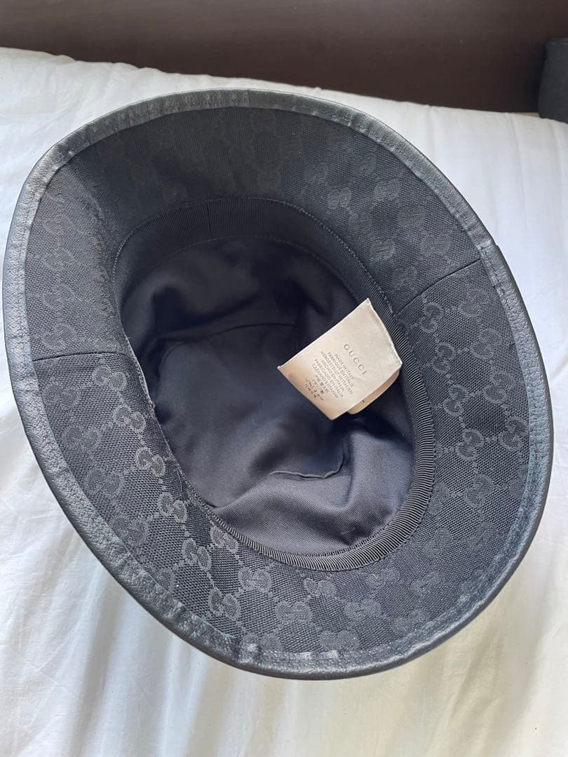 【グッチ オリジナル GGキャンバス バケットハットブラック】