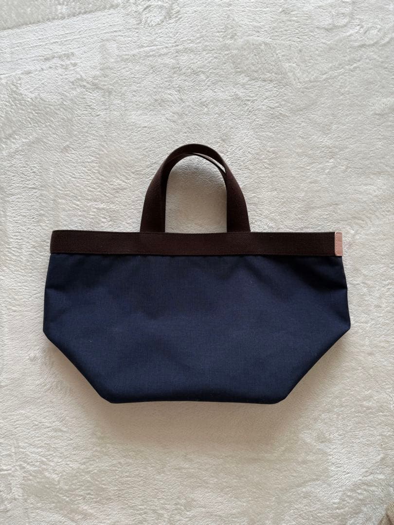 エルベシャプリエ　707C（コーデュラ舟型トートM）　ネイビー×モカ