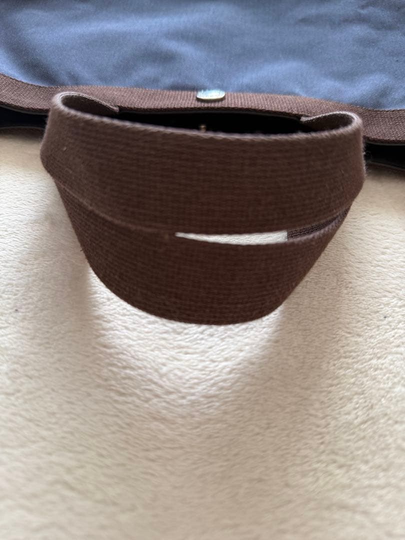 エルベシャプリエ　707C（コーデュラ舟型トートM）　ネイビー×モカ