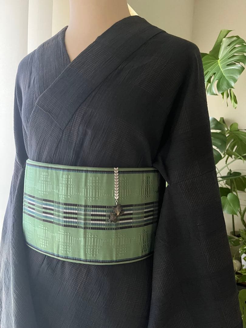 綿麻浴衣と半巾帯セット