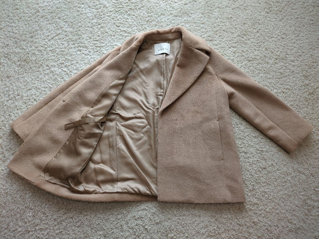 【美品】ANAYI　アナイ　シャギーコクーンコート　現行　タグ　女優襟
