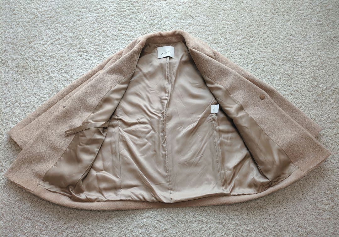 【美品】ANAYI　アナイ　シャギーコクーンコート　現行　タグ　女優襟