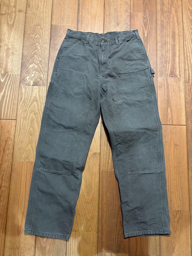 h*K様 Carharttダブルニー B136 MOS W34 L32　Lサイズ