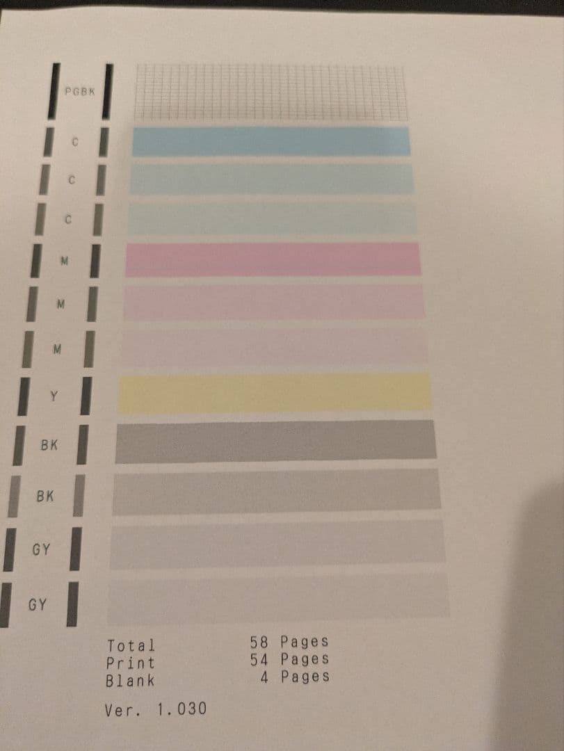 Canon PIXUS TS8530 印刷枚数 60枚 管N8022