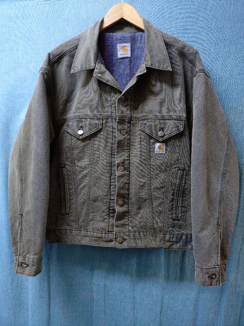 90s カーハート トラッカージャケット ブランケット L JB142 ?