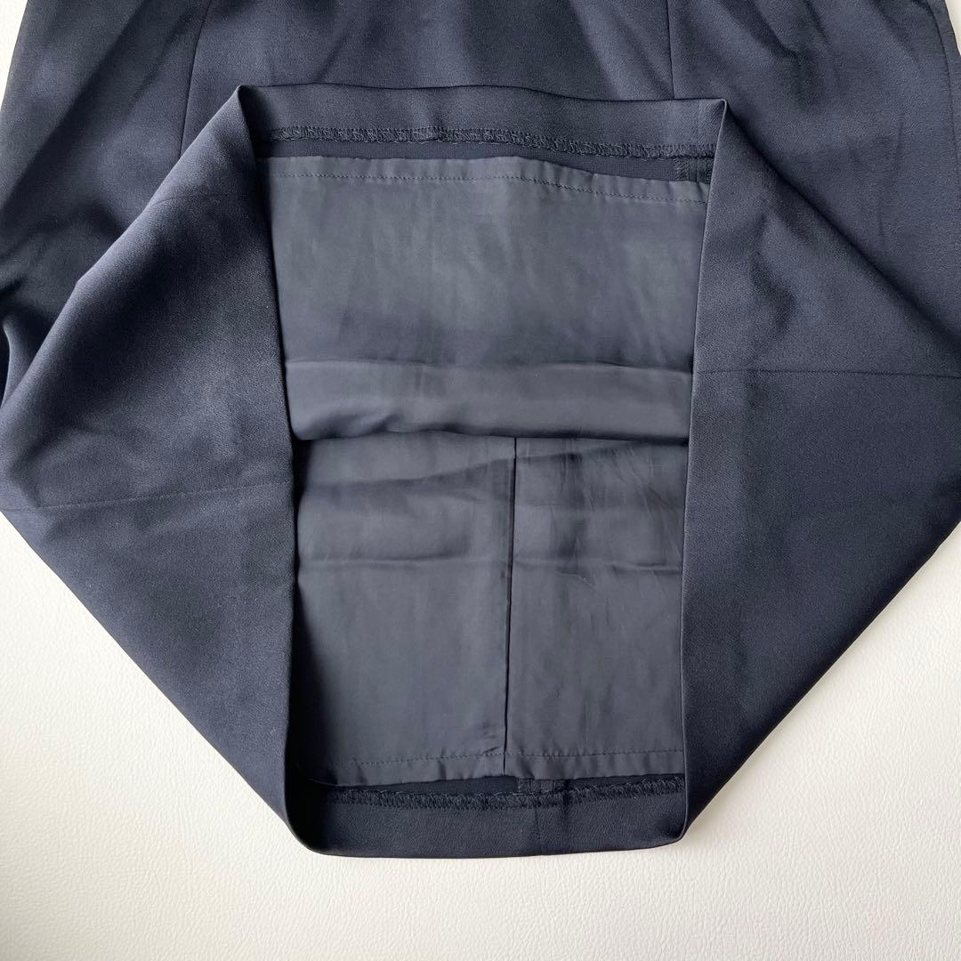 3116y 美品 アナイ フォーマル2点スカートセットアップ 紺M ノーカラー