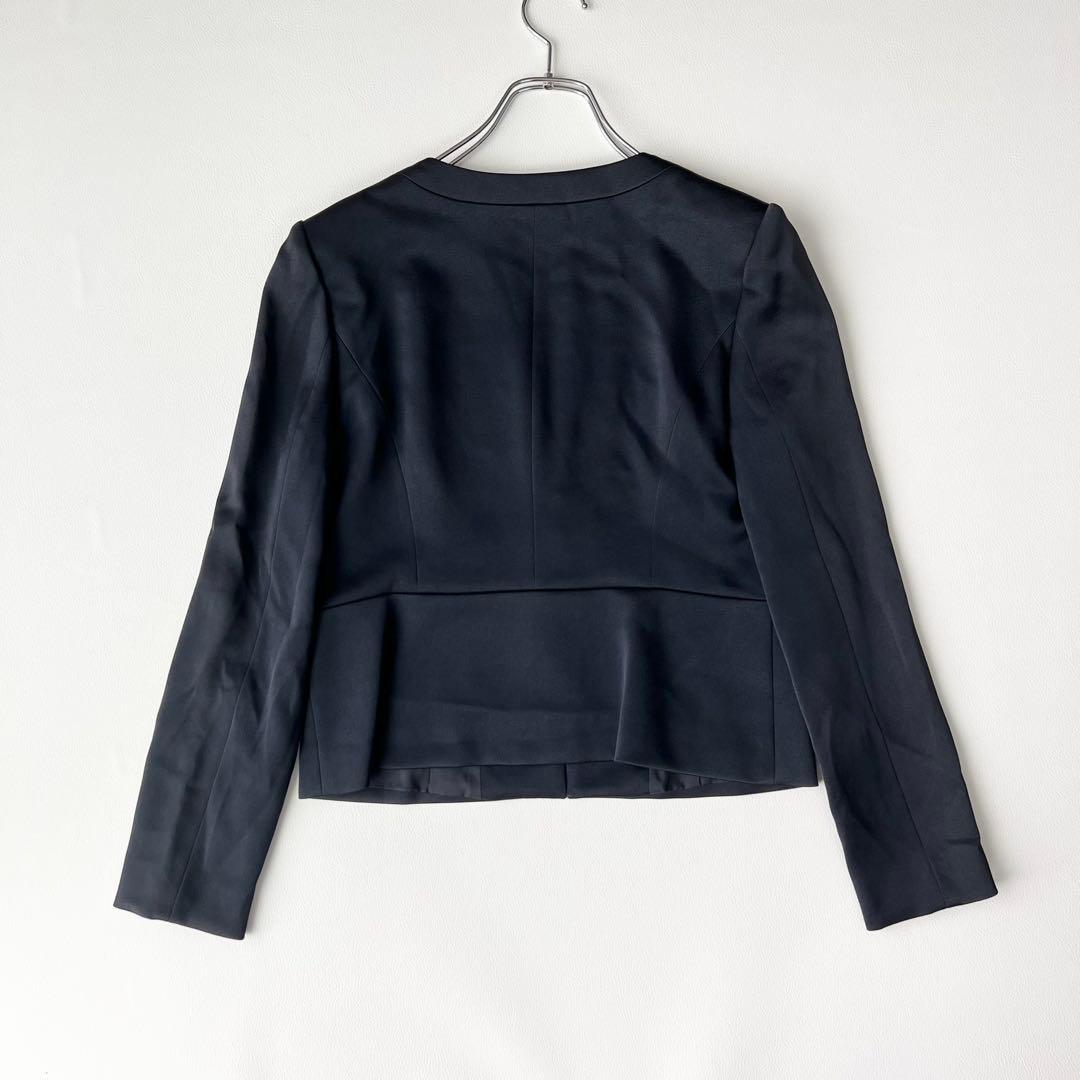 3116y 美品 アナイ フォーマル2点スカートセットアップ 紺M ノーカラー