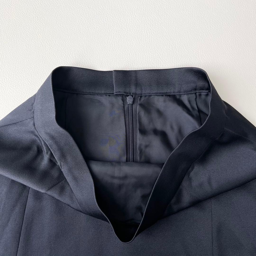 3116y 美品 アナイ フォーマル2点スカートセットアップ 紺M ノーカラー