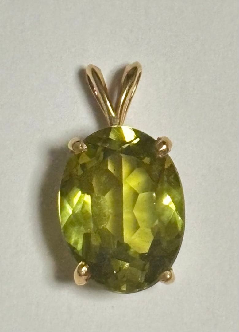 グリーン ペンダントチャーム　14K