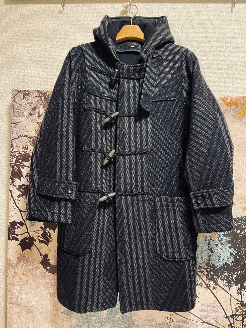 定価11万　超希少でオシャレ　beams f ダズル迷彩ダッフルコート　XS