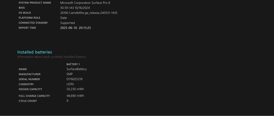 キーボード Microsoft Surface Pro8 i5 8GB RAM