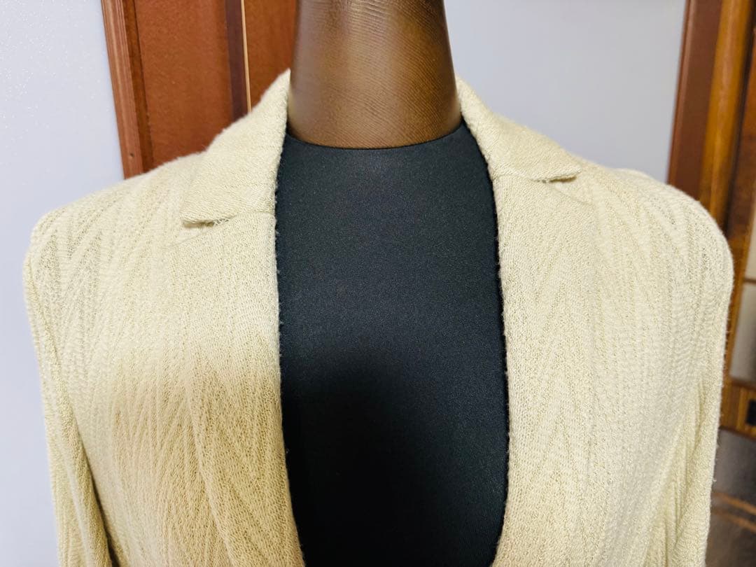 ミッソーニ ベージュ テーラードニットジャケット サイズ44 イタリア製