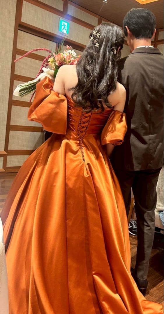 【アップくみさん専用】カラードレスW301DG ＋ パニエセット