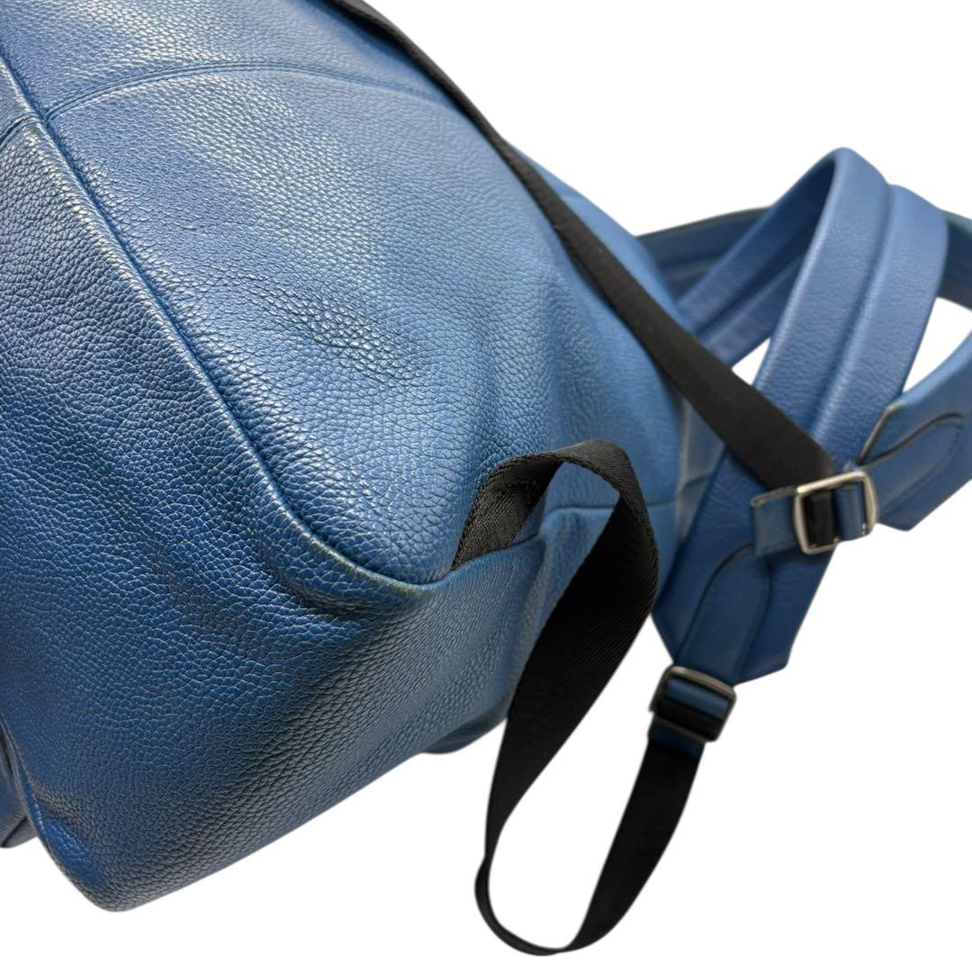 COACH コーチバックパック ヴァーシティー ストライプ青 リュック 大容量