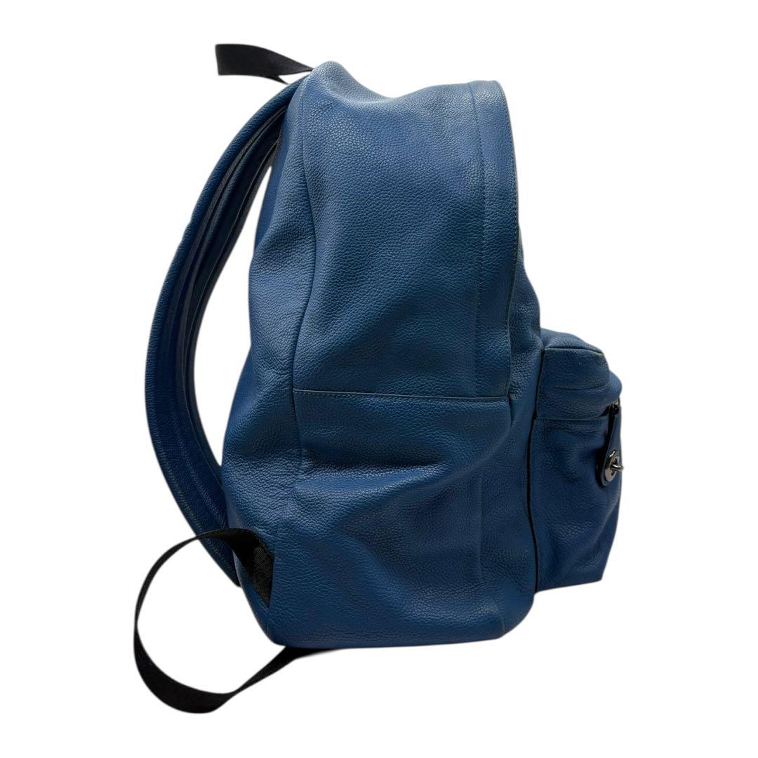 COACH コーチバックパック ヴァーシティー ストライプ青 リュック 大容量