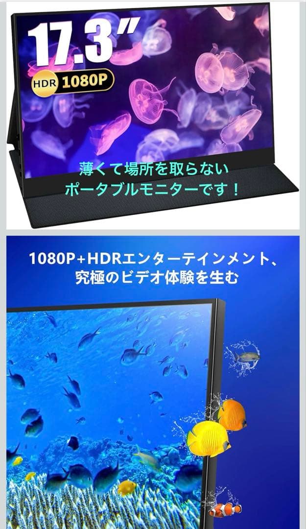 ポータブルモニター17.3インチ