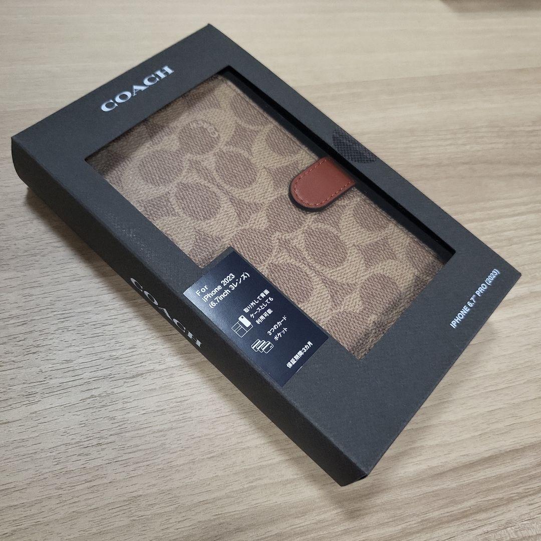 iPhone15ProMax COACH（R）ブックタイプケース