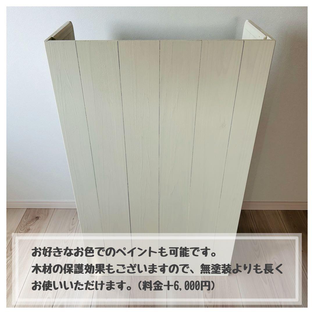 【miya☁️】杉無垢材を使ったレジカウンター 折り畳み式 オーダー品