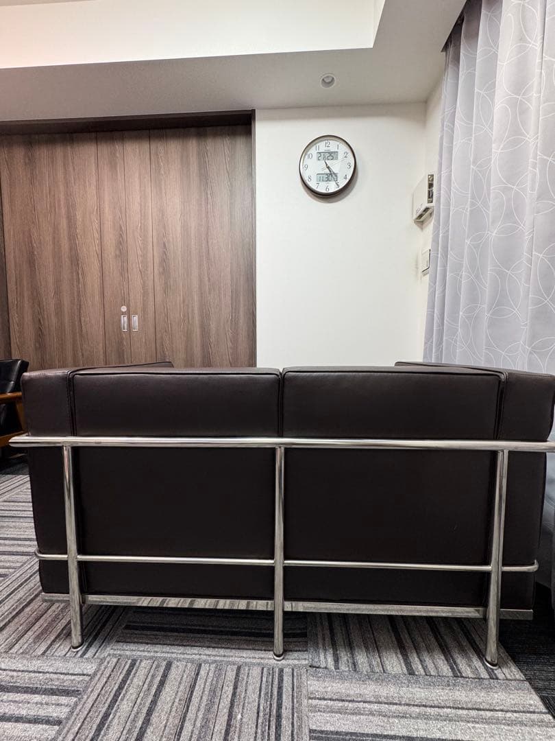 コルビジェ LC2 ダークブラウン 2人掛けソファ